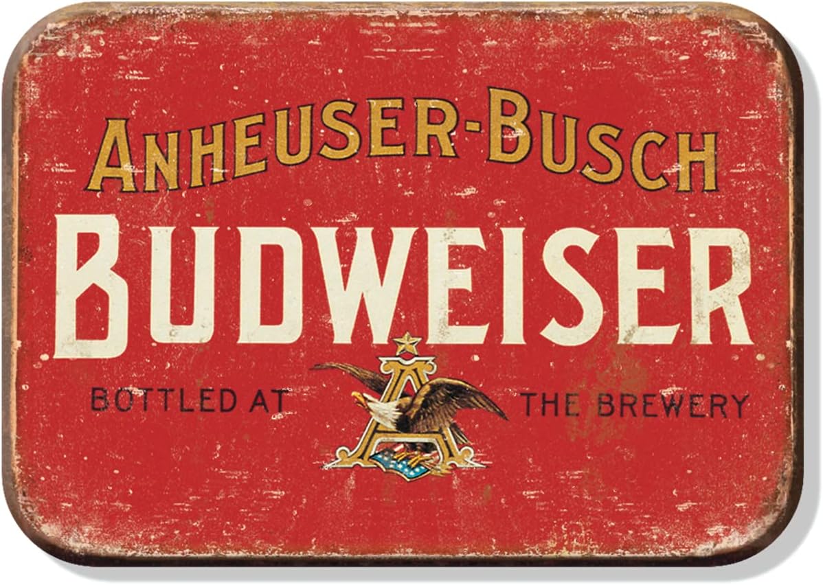 Desperate Enterprises Budweiser Anheuser Busch Logo Magnet - Funny Magnets for Office, Home & School - Made in The USA