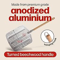 Vista 2 de Hans Grill - Piedra para pizza PRO XL, piedra para hornear para pizzas para uso en horno, parrilla o barbacoa, pala de pizza de aluminio anodizado