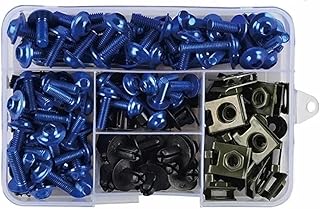 に適合するS1000RR S1000R S1000XR M1000RR S 1000 RR S1000 R XR Nine T R-nineT HP4用 オートバイフェアリングボルトキット ネジ ナット クリップ ナット ボルトセット(青)