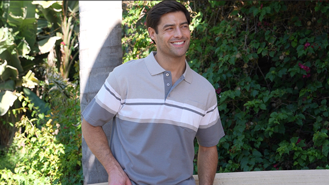 Gioberti Polo para Hombre con Rayas Múltiples y Bolsillo miniatura 5