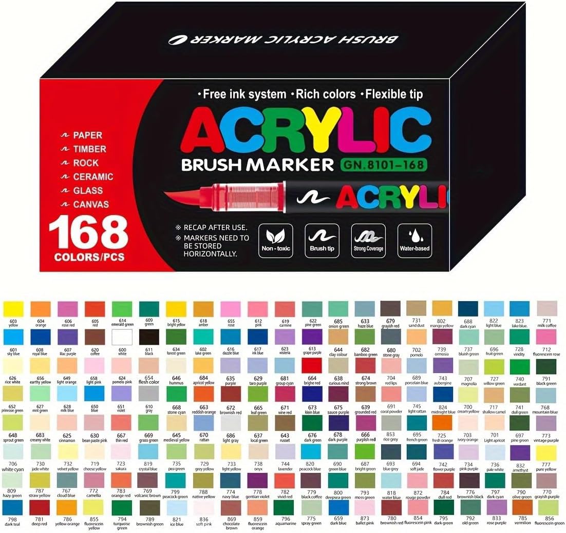 Amazon.com: Acrylic Paint Pens, Soft Brush Tip Acrylic Paint