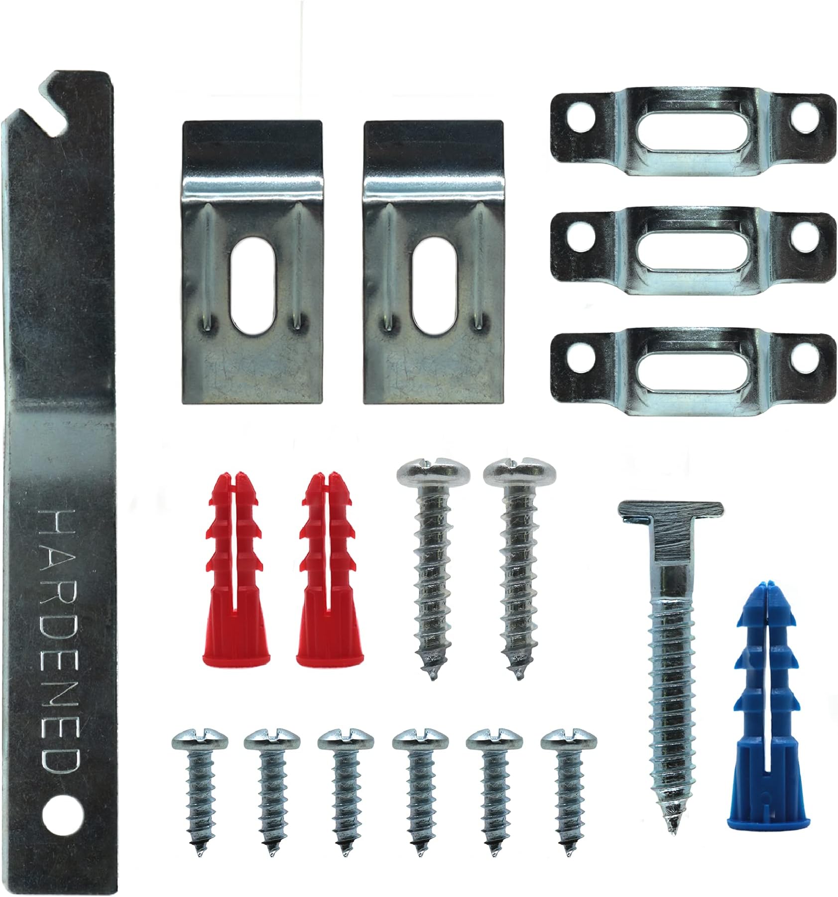 - PHS Anti Theft Picture Hangers - Bulk Pack - 100 Pack Security Frame Lock Hanging Kit with T-Head Screws - Earthquake Proof Art Hangers for Museums, Galleries, Hotels - Holds 15 lbs