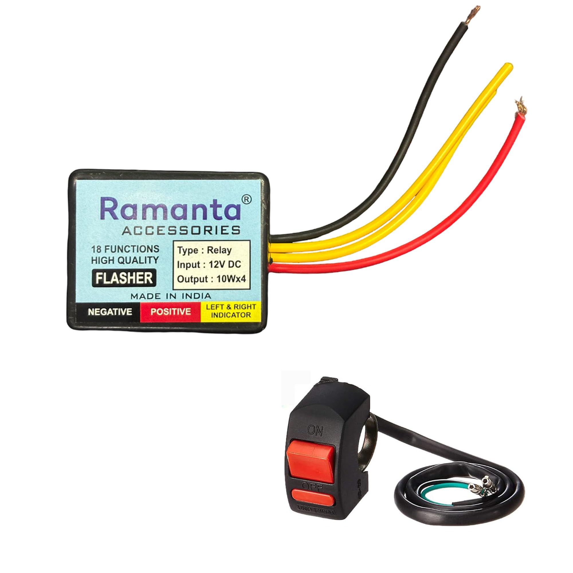Ramanta Universal Motorcycle Turn Signal Flasher Relay