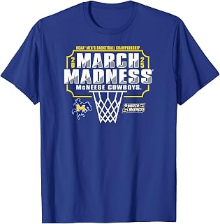 McNeese Cowboys March Madness 2025 Men's Basketball Blue T-Shirt