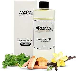 Essential Oils for Diffuser - Santal 26 Fragrance Oil Blend - Luxury Hotel Inspired Aromatherapy Oils - Fresh Spices, Sandalwood and Cedarwood Scent - 500ml