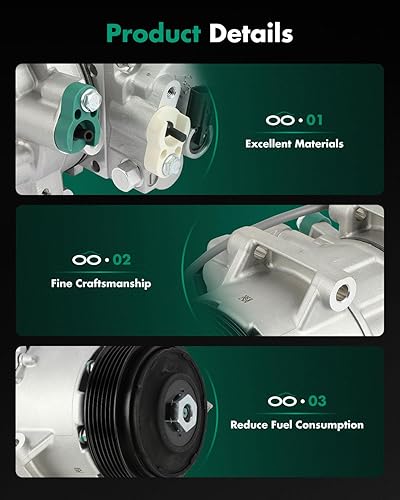 Miniatura 581 de SCITOO CO 10739C - Compresor de CA compatible con Honda Element 2.4L 2003 2004 2005 2006 2007 2008 2009 2010 2011