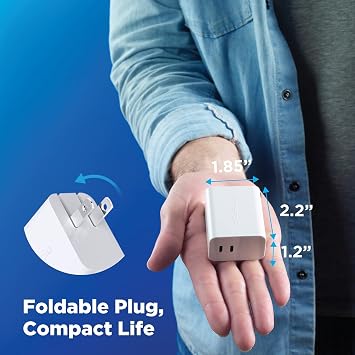 Innergie C6 Duo 63W Dual-Port USB C Wall Charger and Innergie C3 Duo 30W USB PD 3.0 (PPS) QC 4.0 Fast Charge Wall Charger