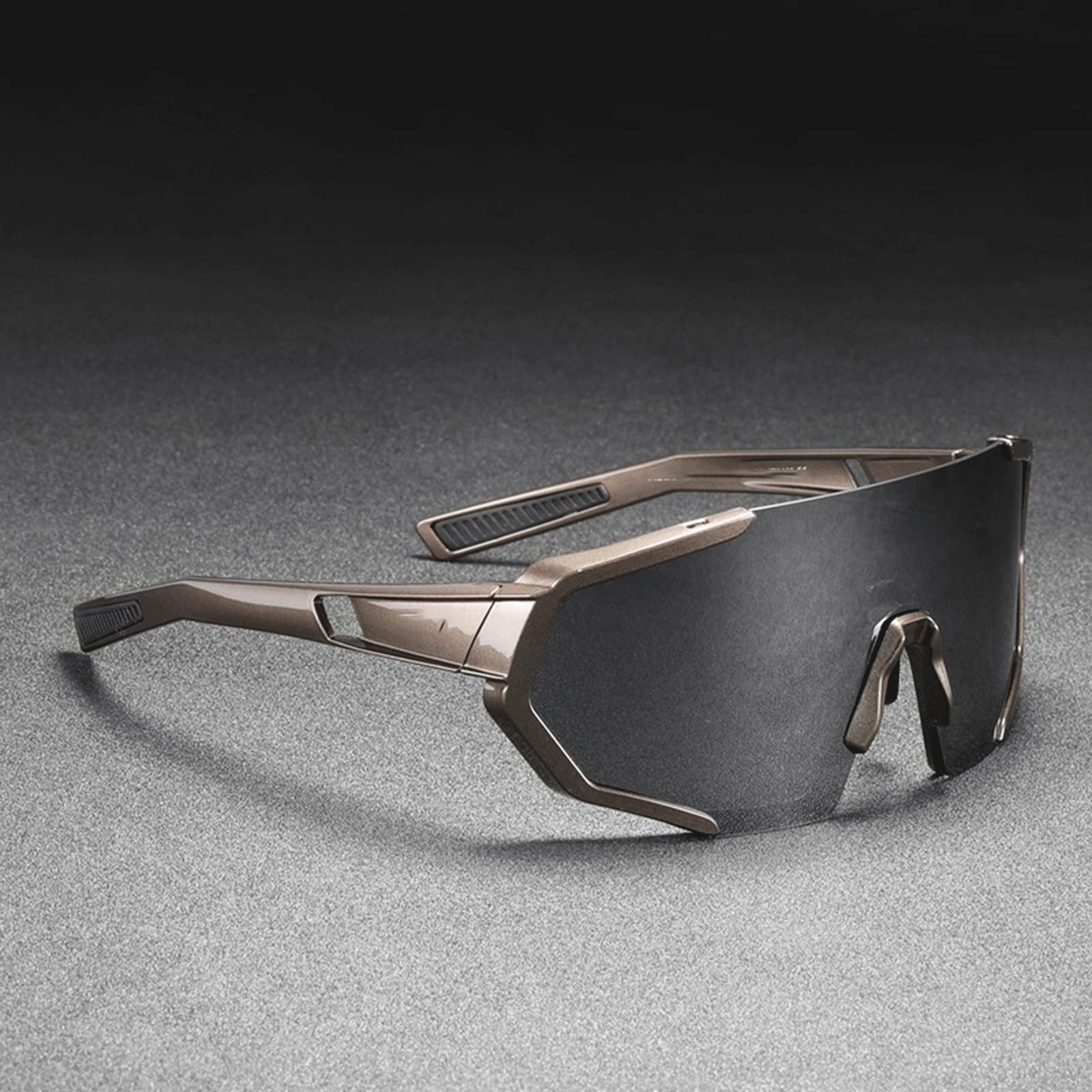 DieffematicMJ Sonnenbrille Herren R90 Active Polarized Sonnenbrille Männer Super Gripper Gummi Nase Multilayer-Spiegellinse + Klarobjektiv (Color : C4)