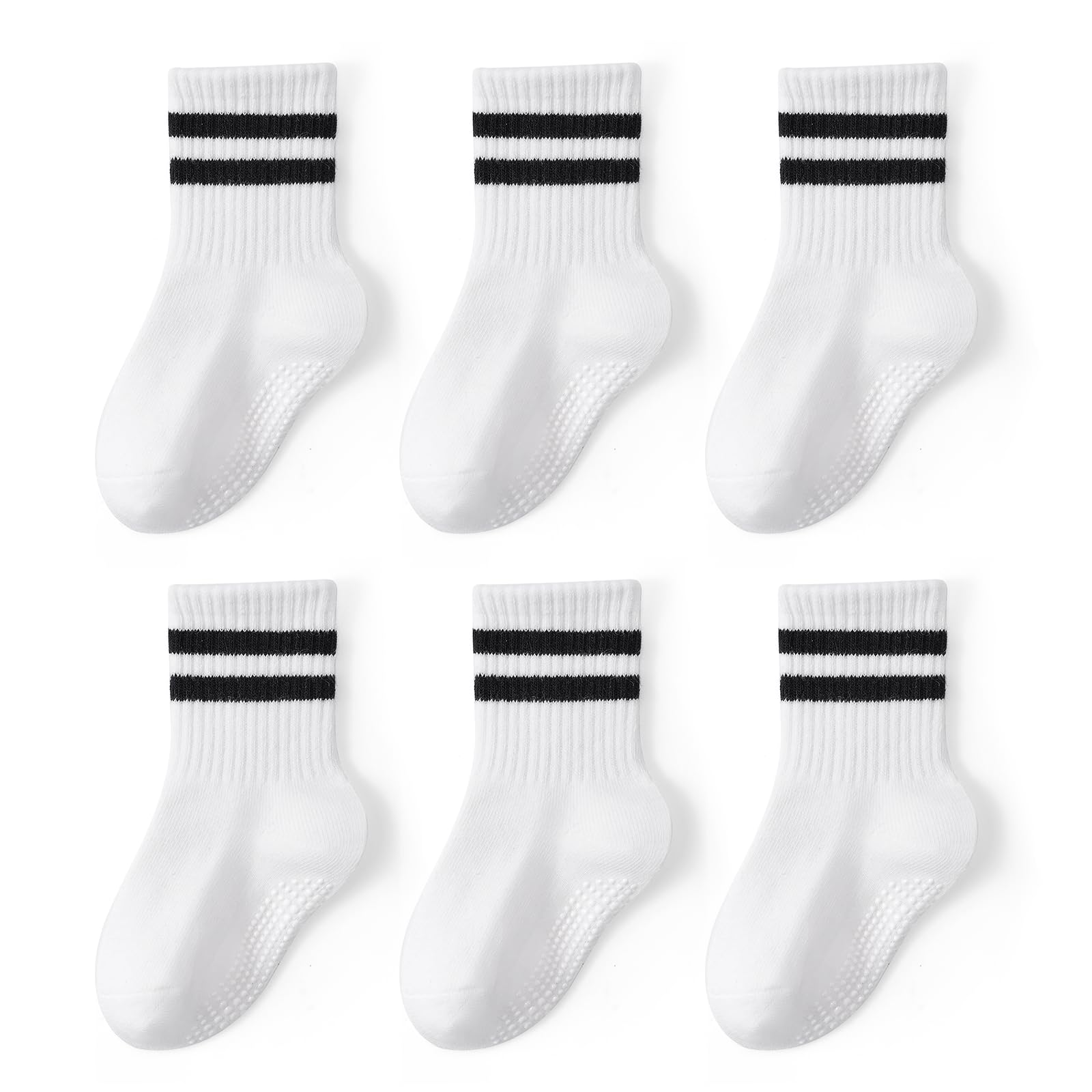 Non-Slip Baby Cotton Ankle Socks with Grippers for Toddler Walking