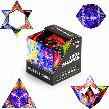 Shashibo DODECA Magnetic Puzzle Cube, Sensory Fidget Toy for Adults & Kids, Stress Relief Fidget Toy for All Ages, Cool Fidget Toys for Desk, Shape Shifting Box, 100+ Possible Shapes