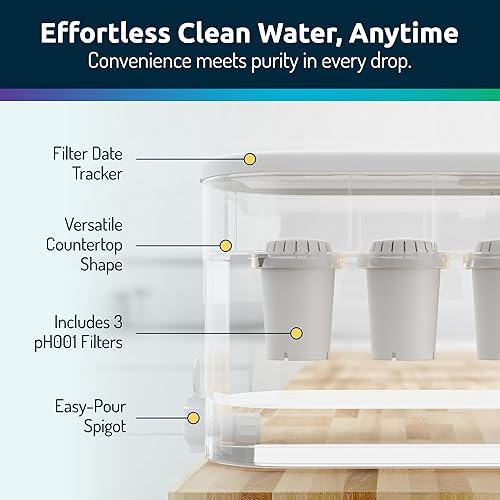 Miniatura 10 de Invigorated Water Dispensador de filtro de agua alcalino, máquina de agua alcalina, dispensador de agua de encimera para cocina u oficina, capacidad