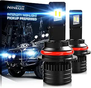 NINEO 9007 LED Headlight Bulbs, 24000LM 90W HB5 Lights Conversion Kits 6500K Cool White Extremely Bright G-XP x3 Chips Halogen Replacement-Pack of 2