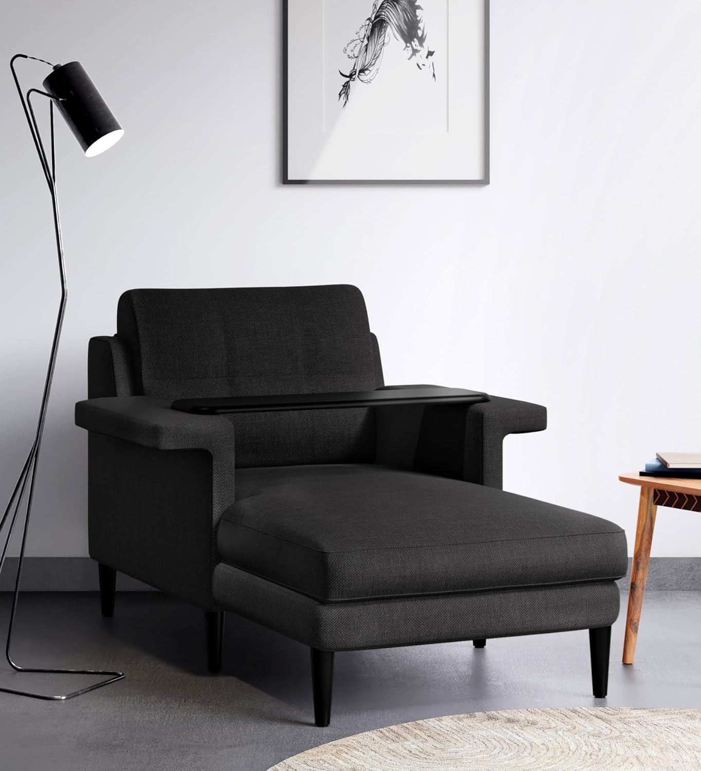 GODREJ INTERIO Flight 1Seater Fabric LShaped Sofa (3Years Warranty