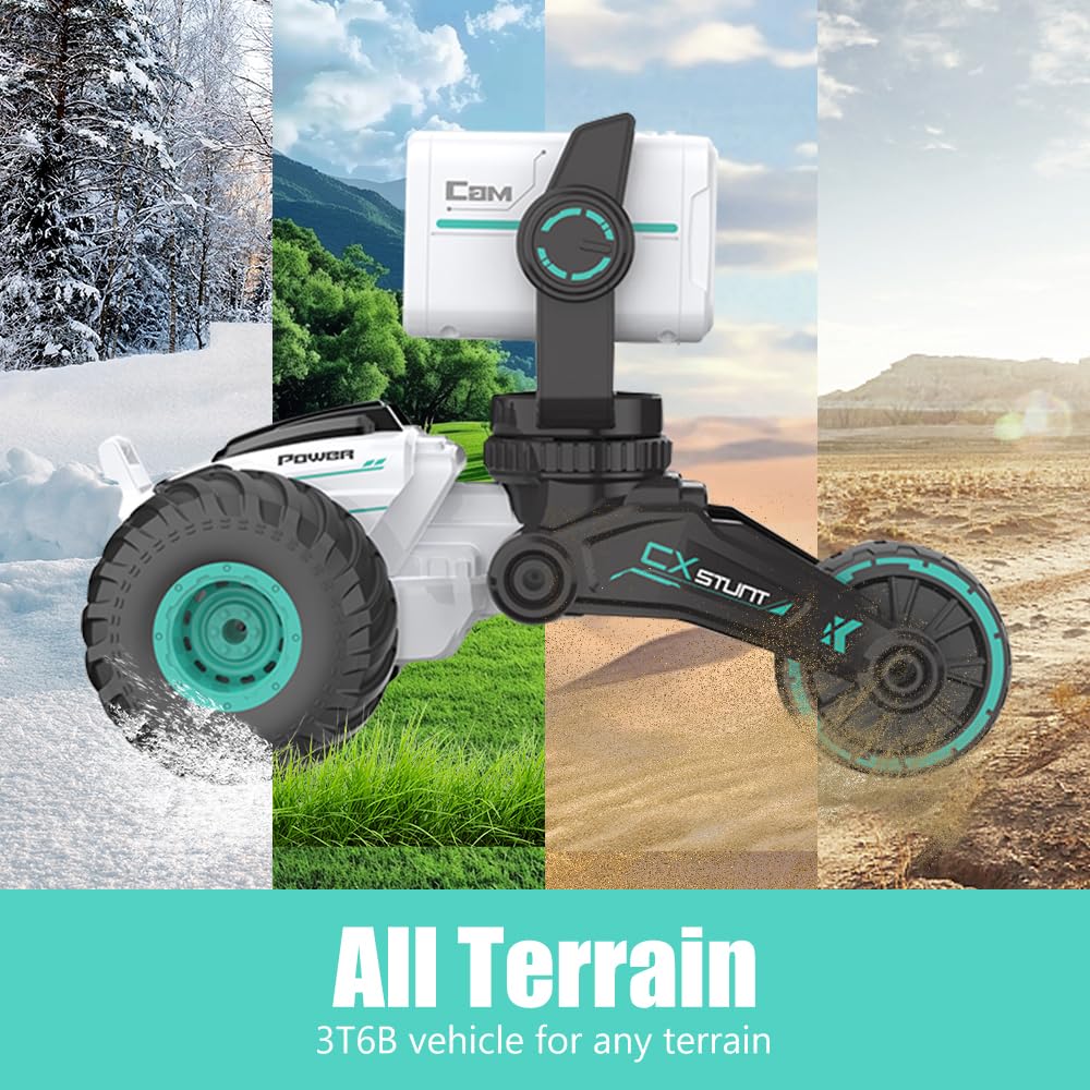 Auto Telecomandata con Fotocamera, Telecomando con Schermo, Modalità Interfono,Funzione foto e Video, Ricarica USB, Pneumatici resistenti all'usura,Offroad Truggy Adulti e Bambini