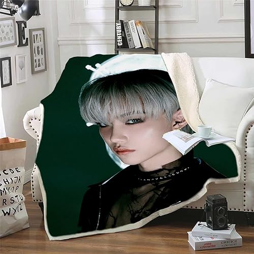 YJYP Kpop - Manta para niños callejeros, álbum Oddinary Felix Hyunjin, manta para sofá, manta para sofá, manta para decoración del hogar