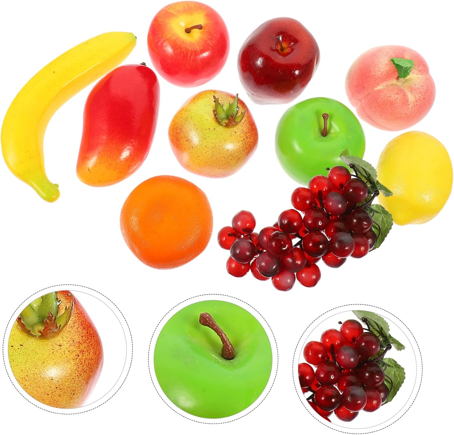 Cabilock 10pcs Lifelike Grapes Artificial Fruits Adornment for Home Decorations