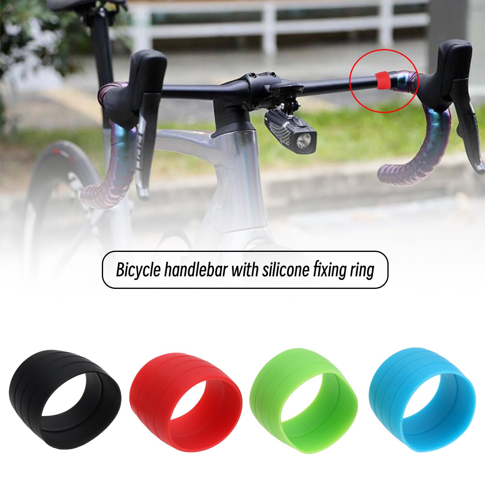 Lot De 2 Anneaux En Silicone Pour Guidon Vélo - Maintien Câbles Et Sécurité Antidérapante