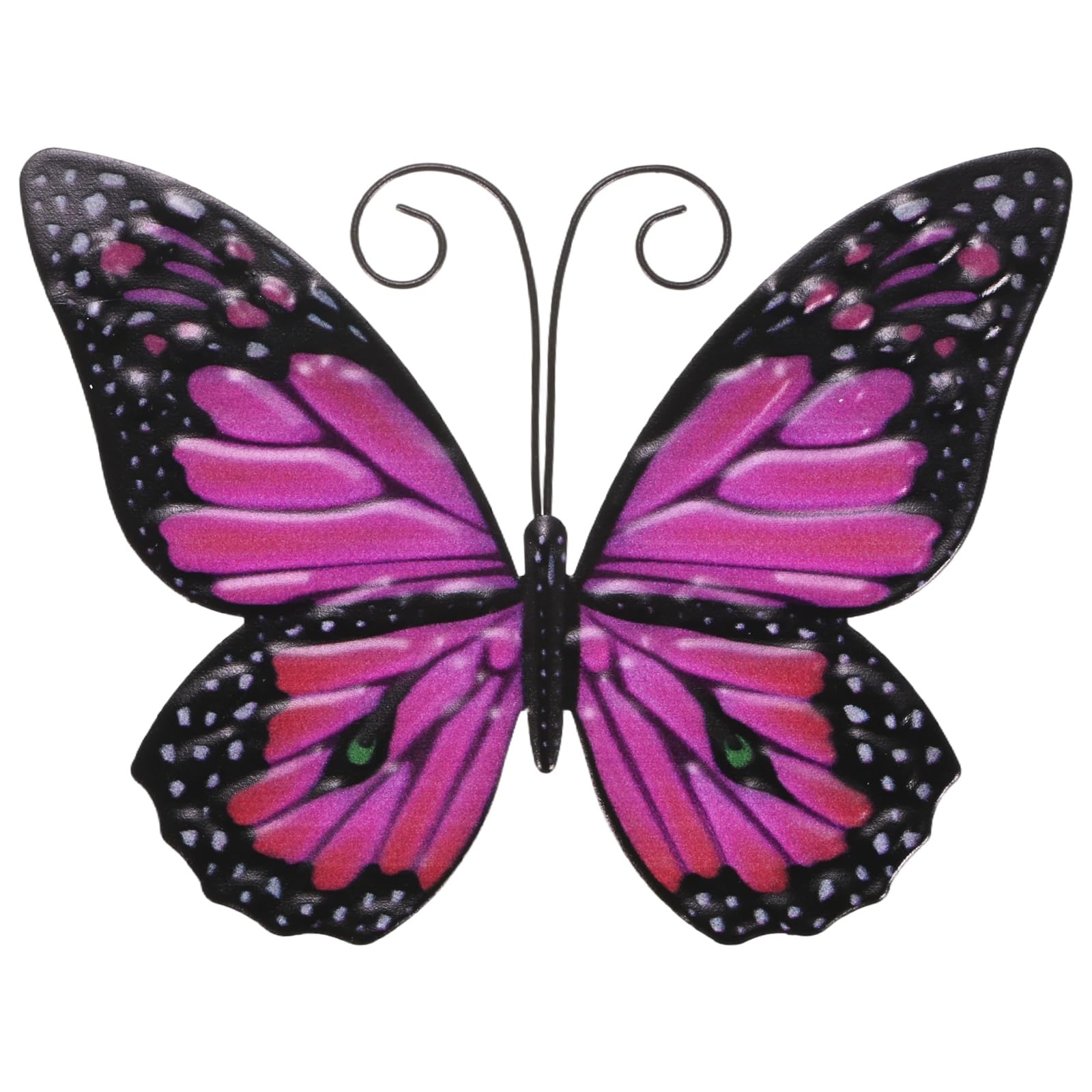 M METERXITY 1-Pack Metal Butterfly Wall Decor, 6.3x4.7 Iron Butterfly Decorative Wall Art Sculpture Hanging Decoration for Indoor/Outdoor/Garden/Patio/Room Decoration [Purple]