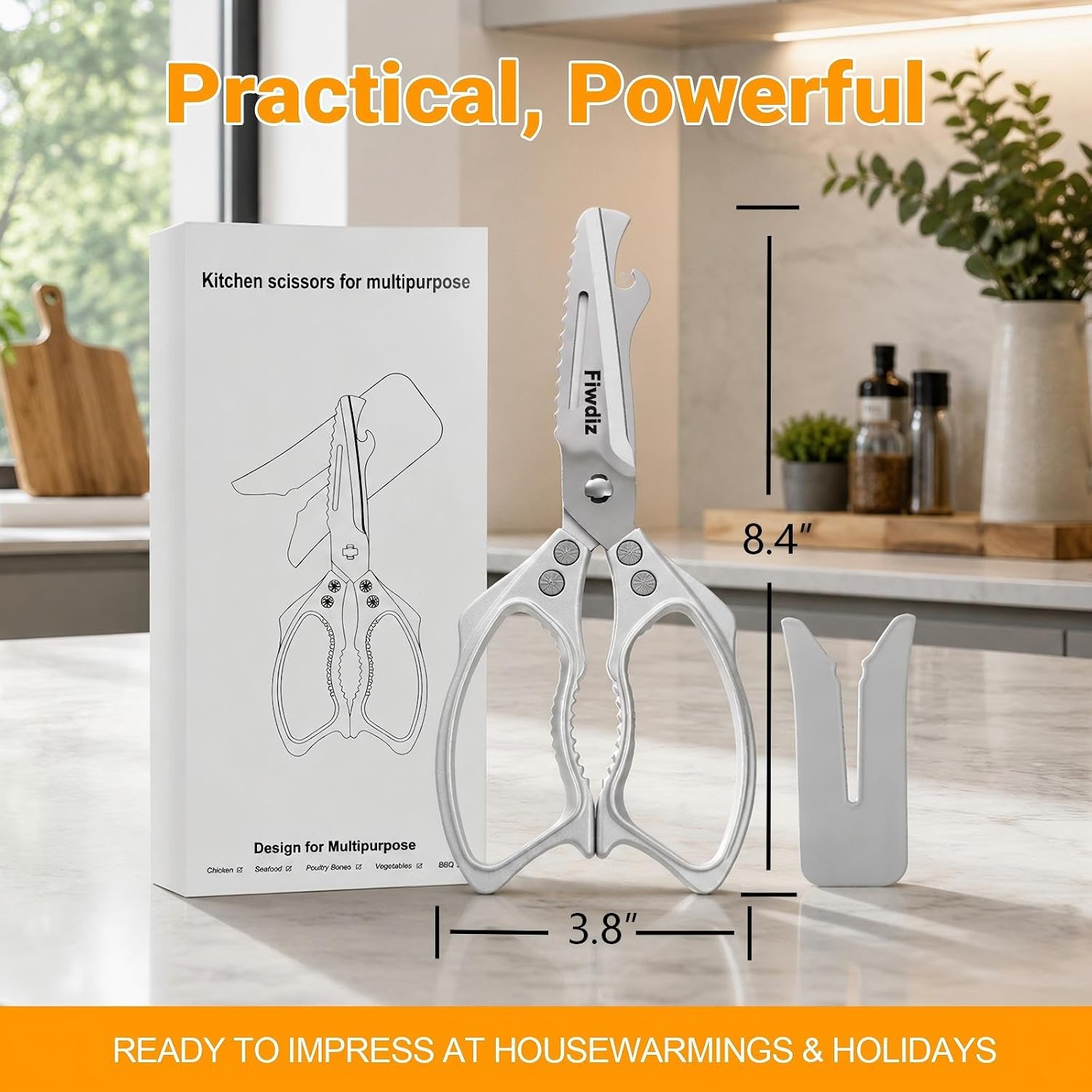 Kitchen Scissors Detachable Shears Poultry Shears with Sheath
