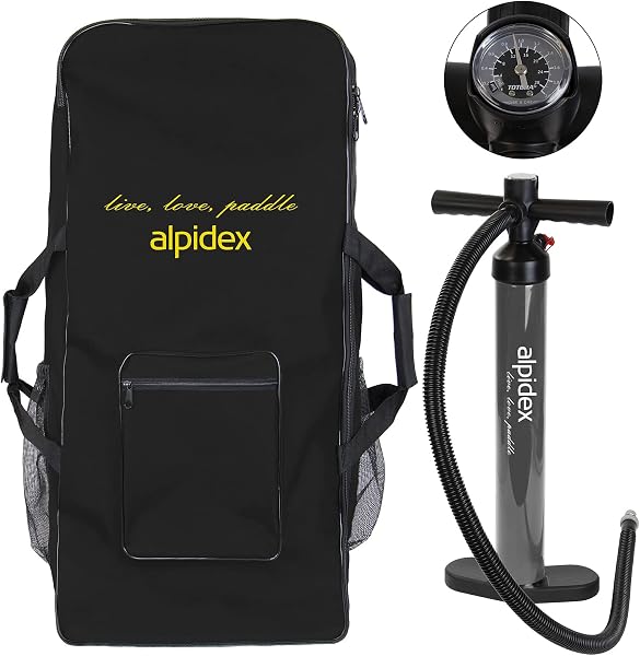 ALPIDEX Stand Up Paddle Gonfiabile 320 x 76 x 15 cm ISUP Portata Massima 200 kg Tavola SUP Leggero Stabile Set Completo - 4