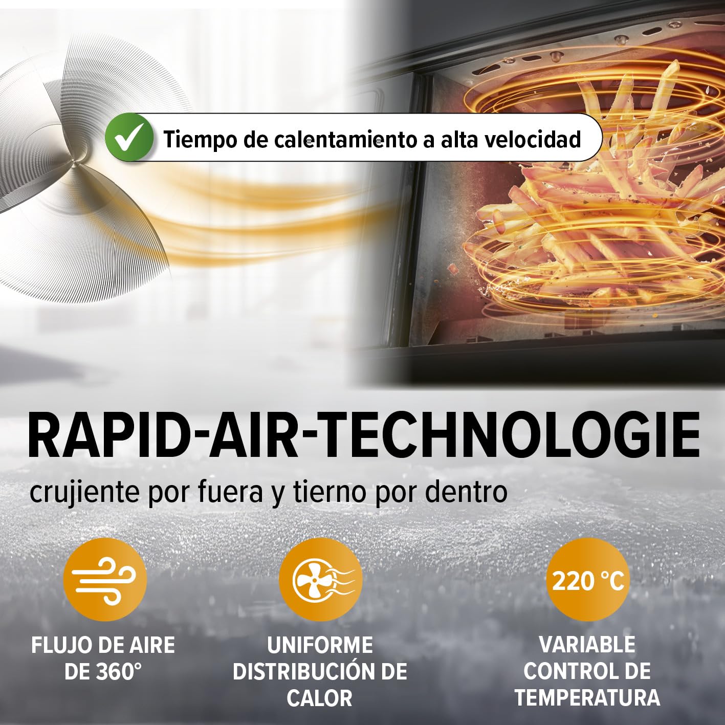 MAXXMEE Freidora de aire caliente de doble cámara 11 l | Combinación inteligente de horno de aire caliente, parrilla y freidora con 2 compartimentos XXL de 5,5 litros cada uno | Panel de control