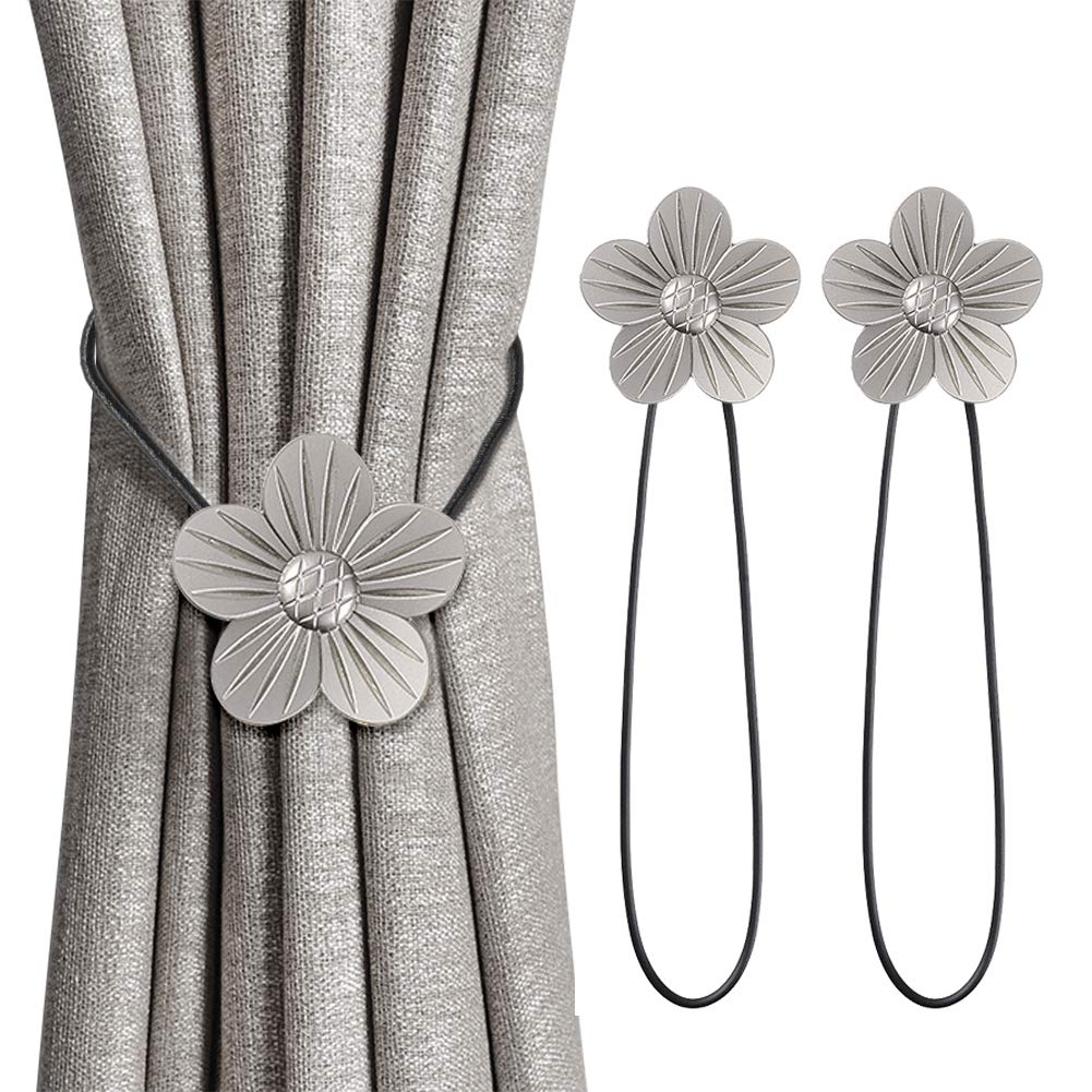 Embrasses De Rideaux Fleurs En Coton/lin - Lot De 2, Sans Perçage - Style Bohème Pour Salon Et Chambre (beige) - 3