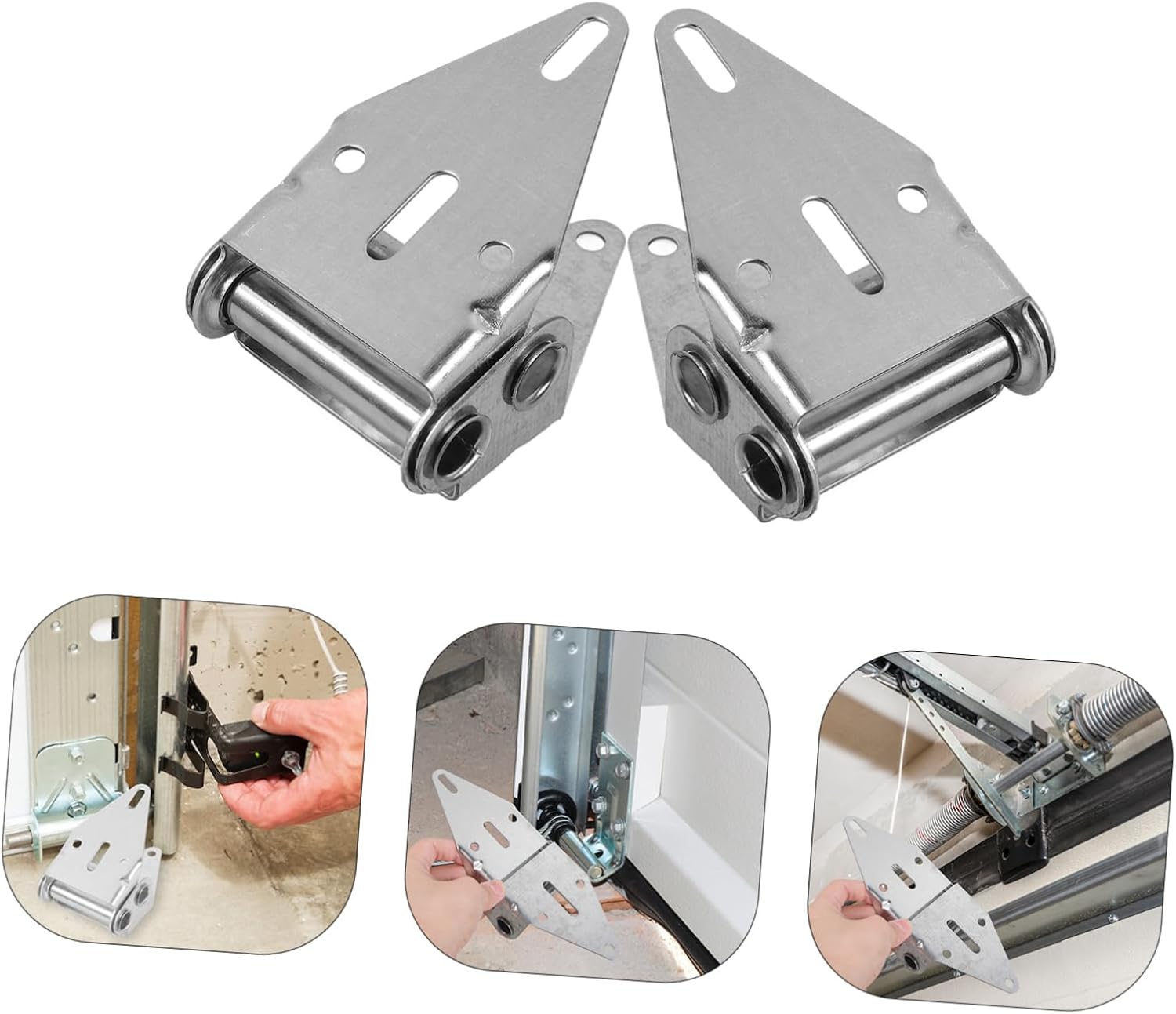 6pcs Garage Door Hinge Accessory Easy Install Hinge for Home Residential Door Closer Replacement Parts