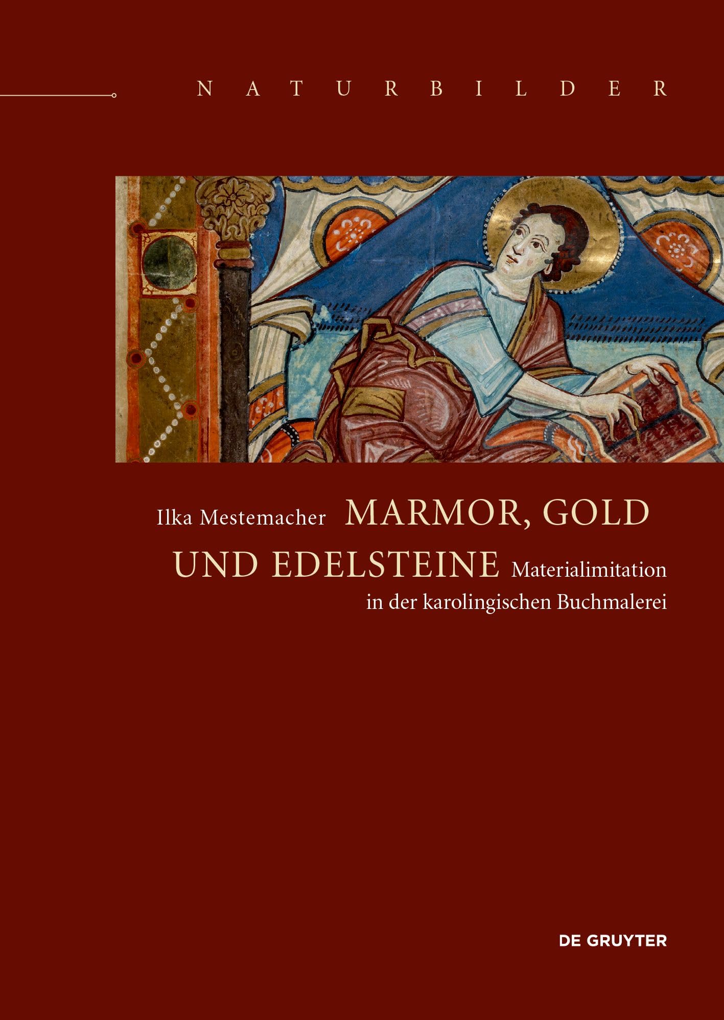 Livre Enluminure Carolingienne Imitation Marbre Et Or Relie