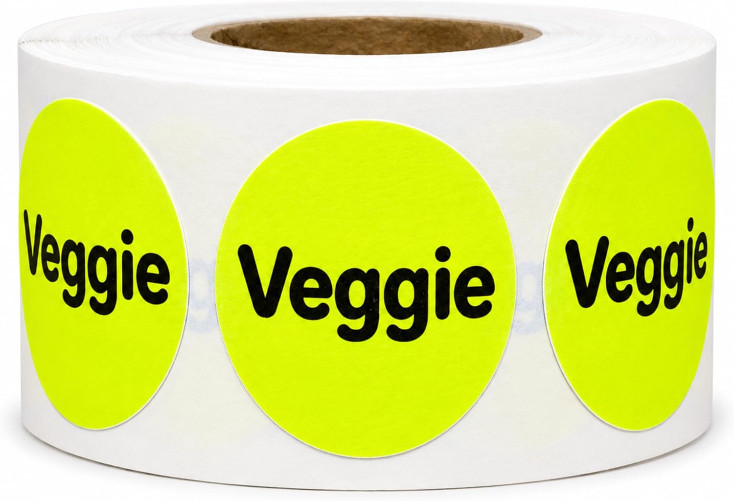 ChromaLabel Veggie Stickers, 3/4 Inch Round Food Labels for Deli, 500/Roll