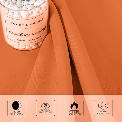 Miniatura 5 de MYSKY HOME - Cortinas opacas para dormitorio, con aislamiento térmico, oscurecimiento de la habitación y ojales, cortina de ventana para sala de