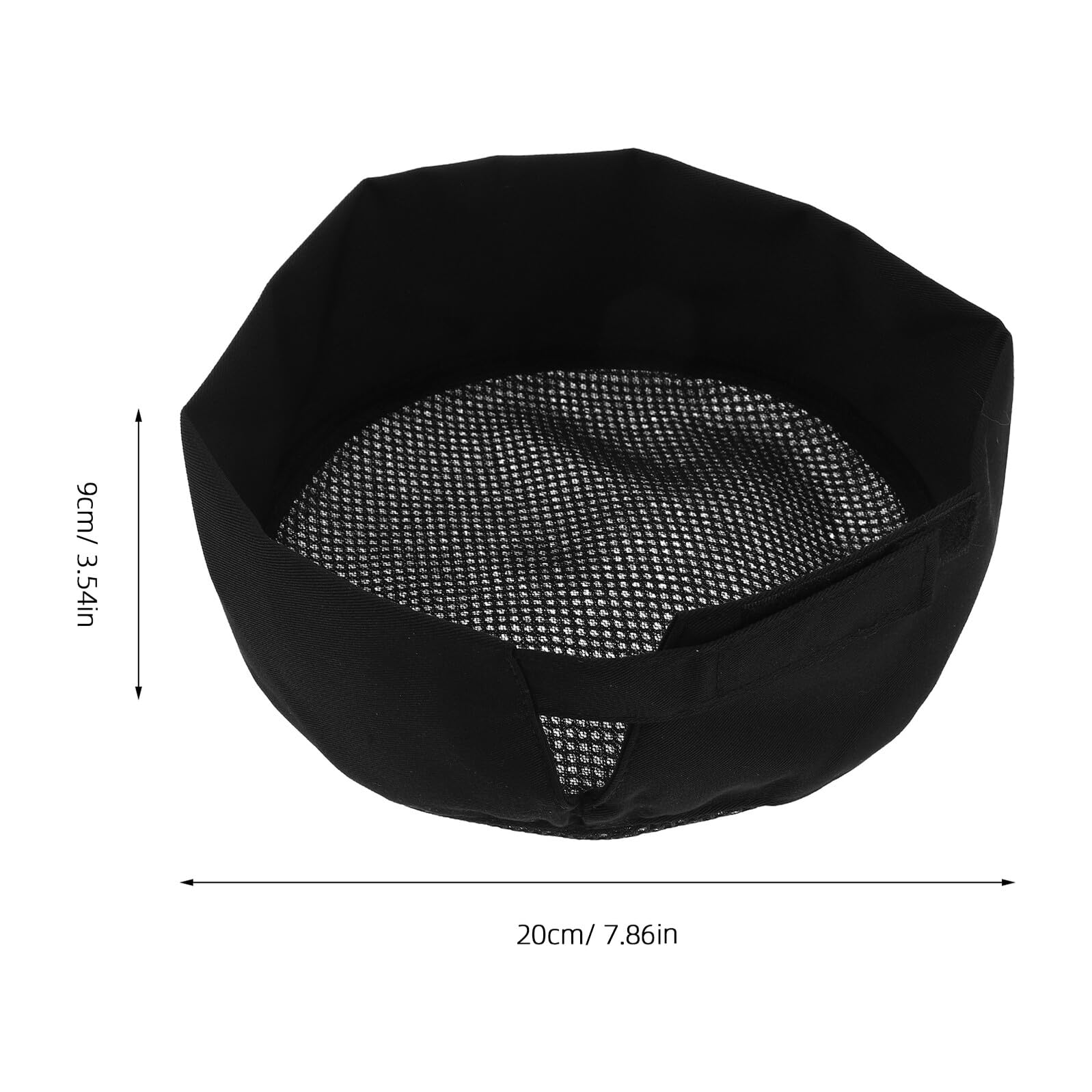 LIFKOME 4 Piezas Gorros de Chef Negros Gorro Cocina Transpirable de Malla con Banda Elástica Unisex Cómodo para Cocina Panadería y Servicio de Alimentos Profesionales