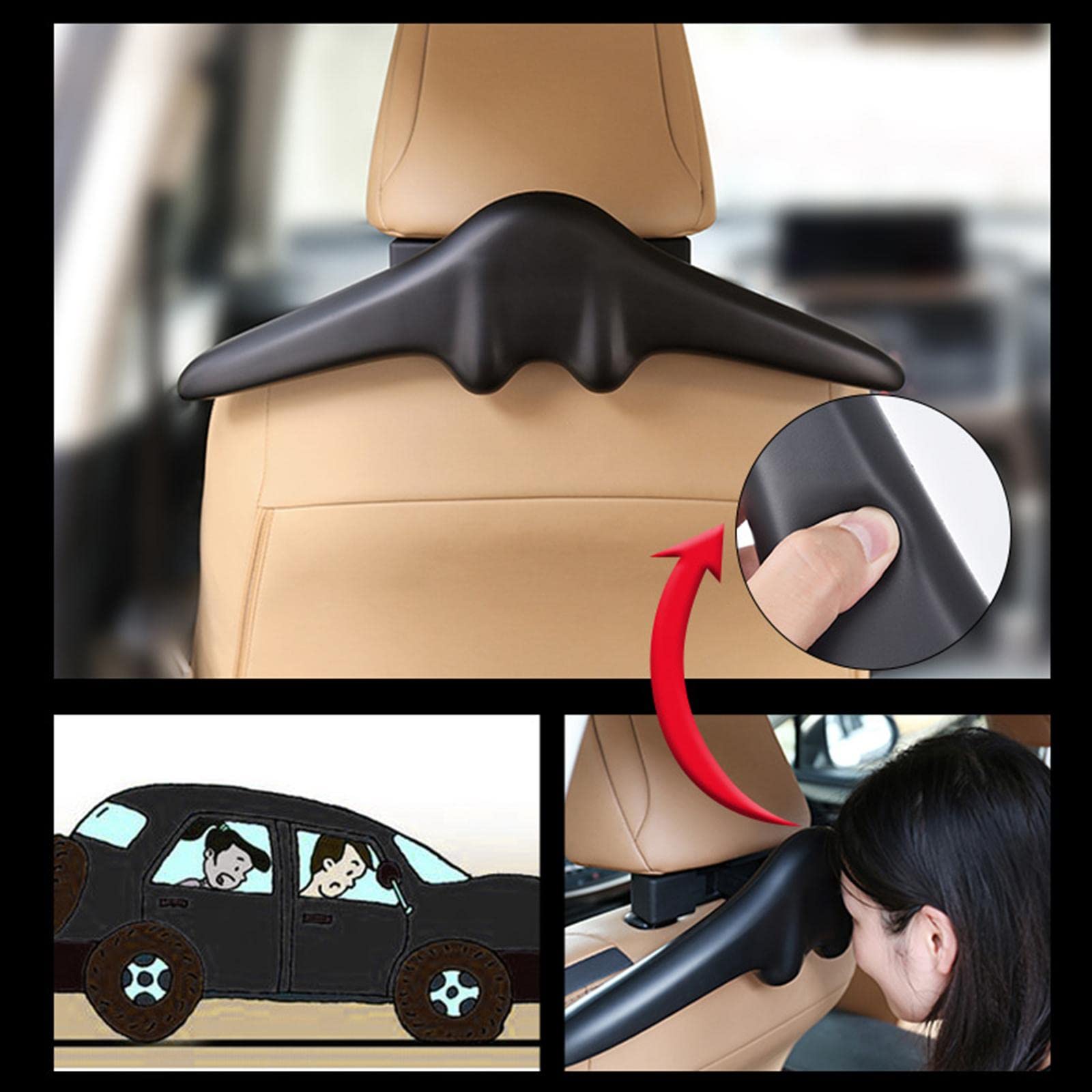 Percha Multifuncional para Coche, Percha de Portátil, Adecuada para