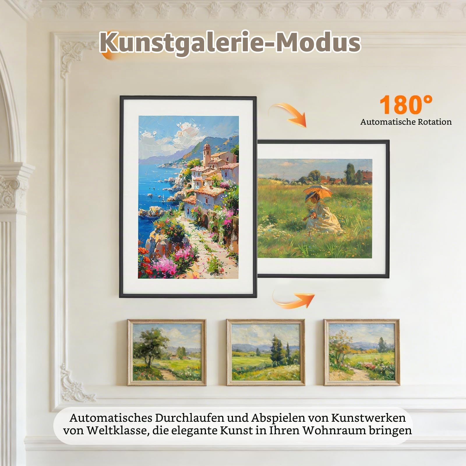 Digitaler Kalender Wand 10.1 Zoll, Digitaler Wandkalender Touchscreen 1280x800, Elektronischer Wandkalender für Familie, 32GB Familienplaner mit To-Do-Liste Kalender, Essensplaner, Wochenplaner