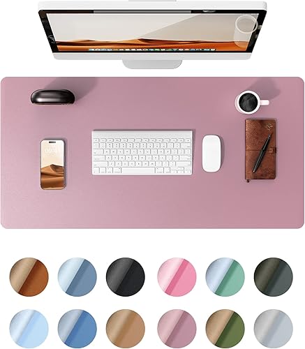 Miniatura 68 de YSAGi Protector de escritorio de cuero, tapete de oficina, alfombrilla grande para mouse, antideslizante, de piel sintética, almohadilla