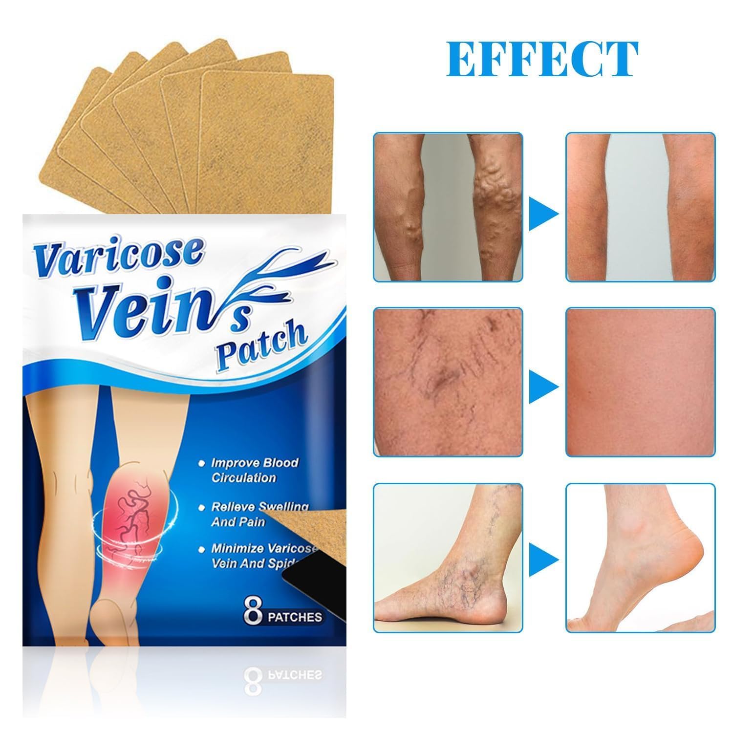 Parches para Piernas, 8 Piezas