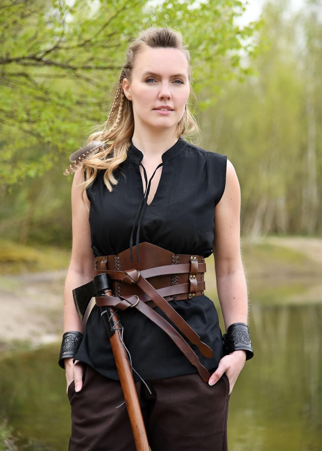 Battle-Merchant Medieval Tunic Levke – Renaissance Blouse, Top for Women, Viking & LARP Peasant - Image 4
