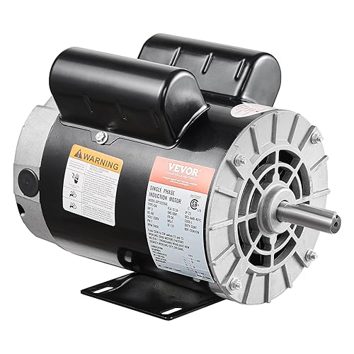 Miniatura 19 de VEVOR Motor eléctrico de compresor de aire SPL 5HP, 230 V 17.6 amperios, marco 56 3450 RPM, eje con llave de 5/8 pulgadas, longitud del eje de 1.88