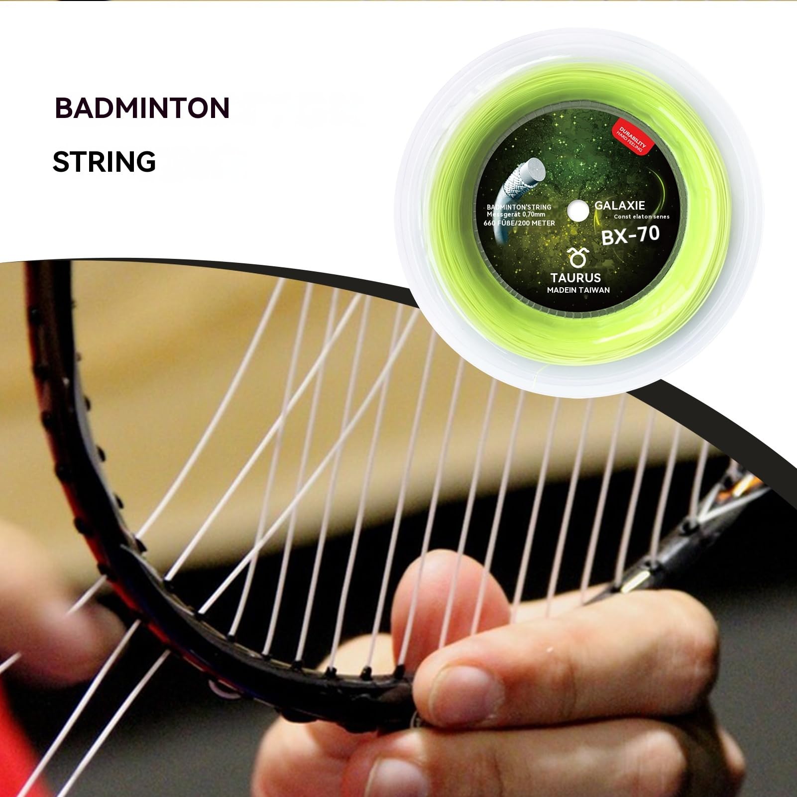 Generisch Badminton Schläger Besaitung | Ersatzsaite Für Badminton-Schläger - Hoch Elastische Besaitung Für Enthusiasten, Anfänger Und Sportler