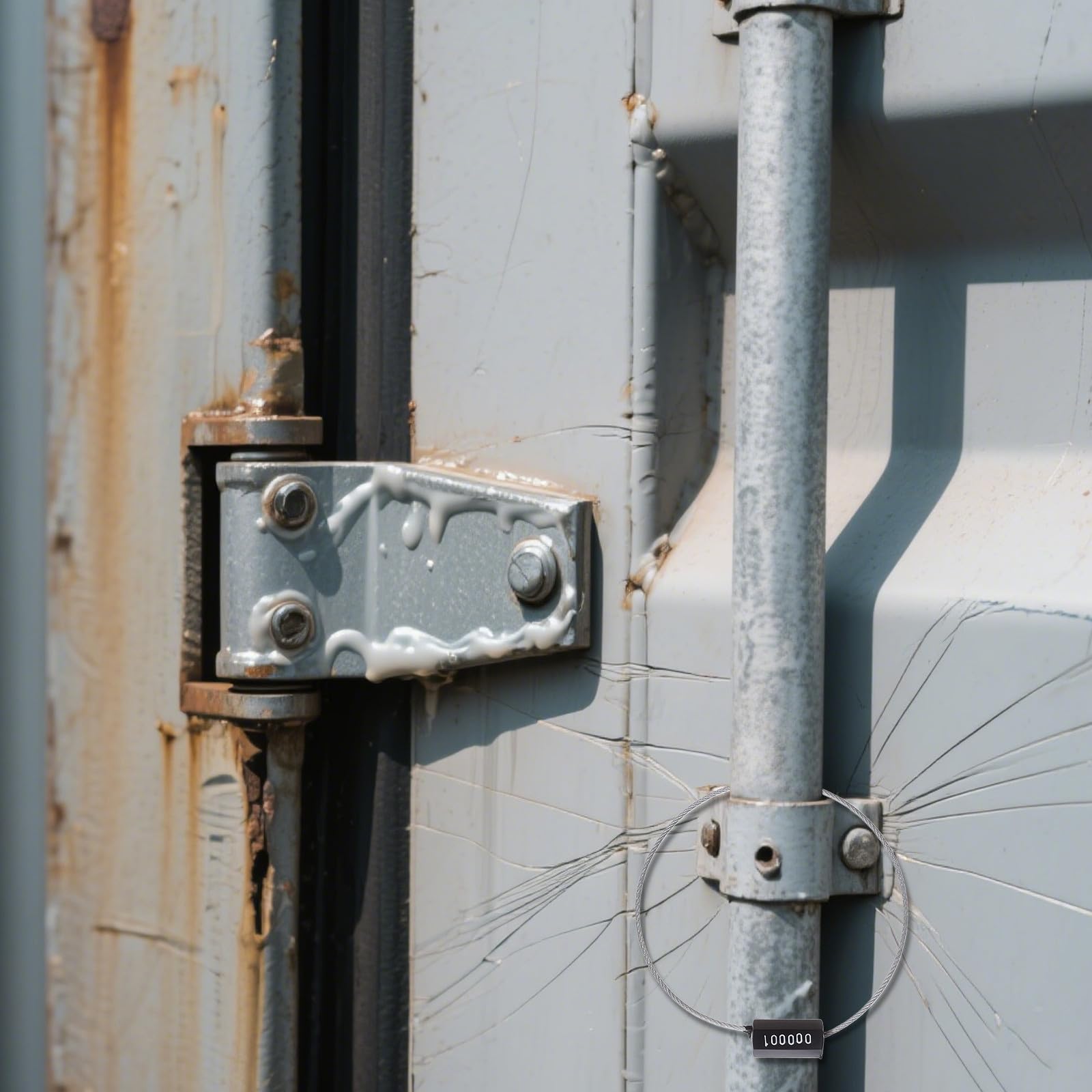 DOITOOL 100 Pezzi Sigilli Irreversibile di Sicurezza Cavi in Numerati e D'acciaio Filo Galvanizzato Nero Design Facile Installazione Rimorchi e Trasporto Marittimo