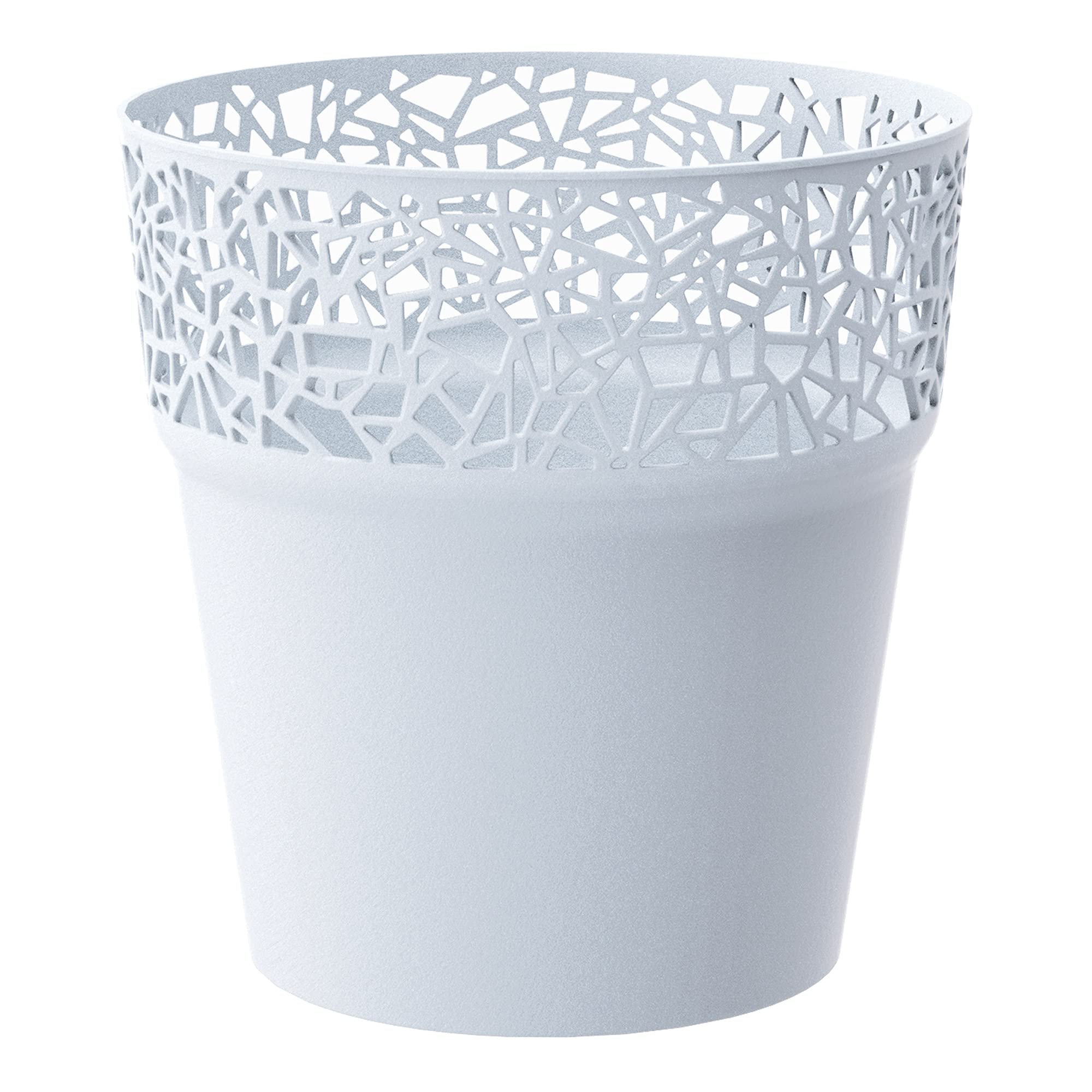 Urbnliving White Tree Mini Plastic Quality Flower Plant Garden Indoor Outdoor Herb Planter Pots Modern Set (, 1)