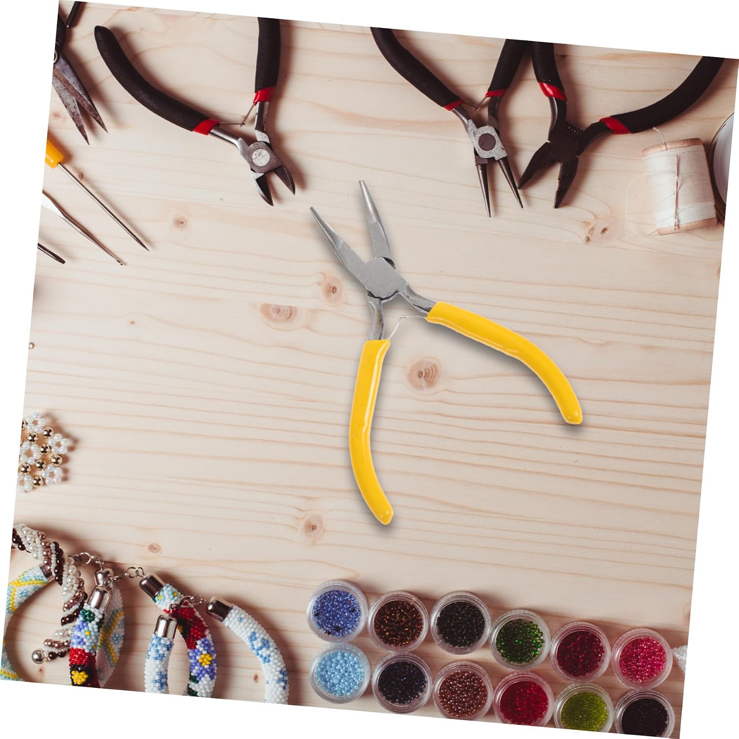 6pcs Mini DIY Jewelry Pliers Sturdy Wire Cutting and Shaping Tools for Handmade Earrings Necklaces Bracelets Jewelry Making Supplies