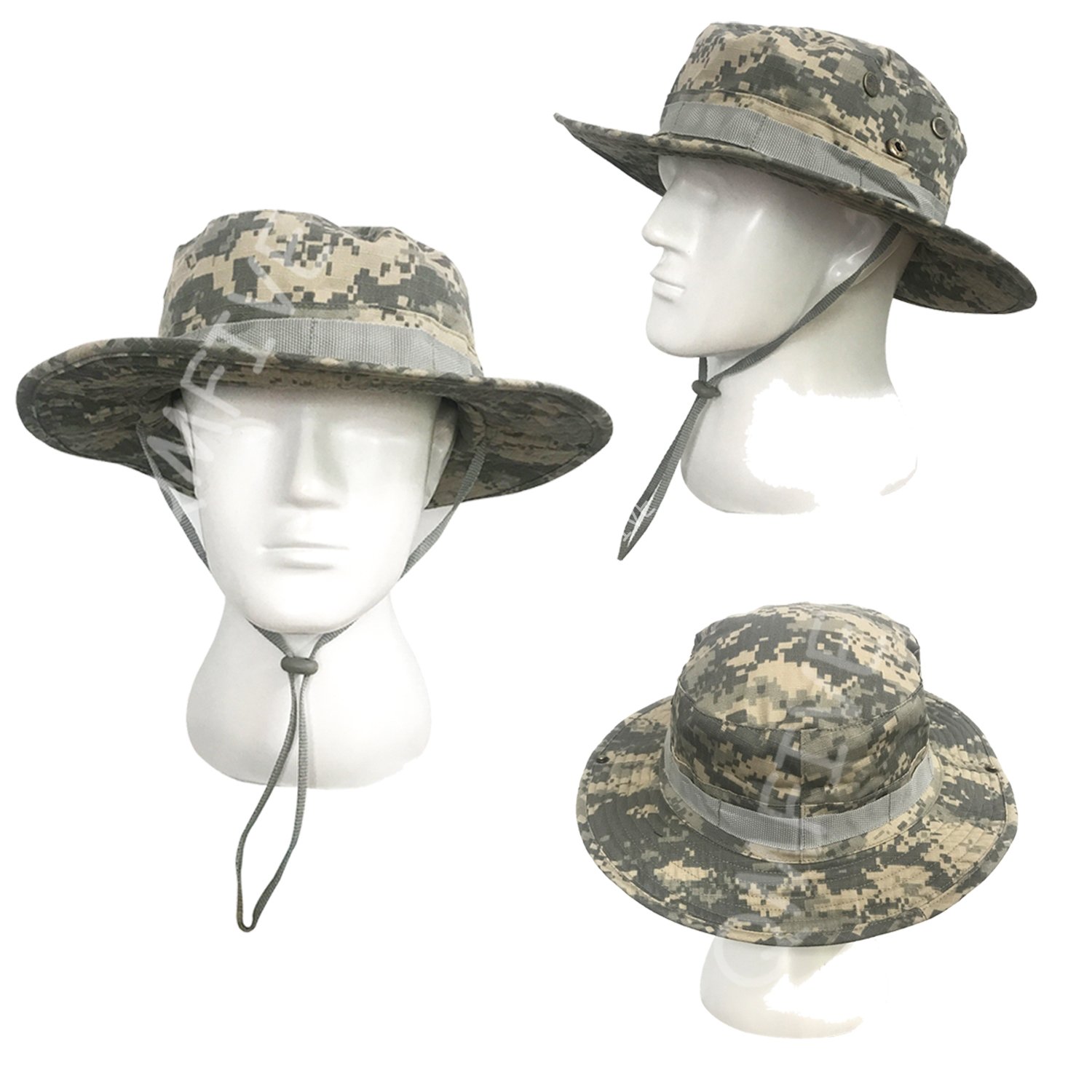 Tactical Boonie Hat, Sombrero Redondeado de Camuflaje Pescador Sun Protection Cap para Outdoor Climb Camping