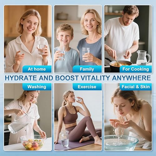 Miniatura 8 de Máquina ionizadora de agua alcalina para el hogar, 11 placas de titanio, máquina de agua alcalina, purificador de agua ácido pH 4-10.5, filtro de