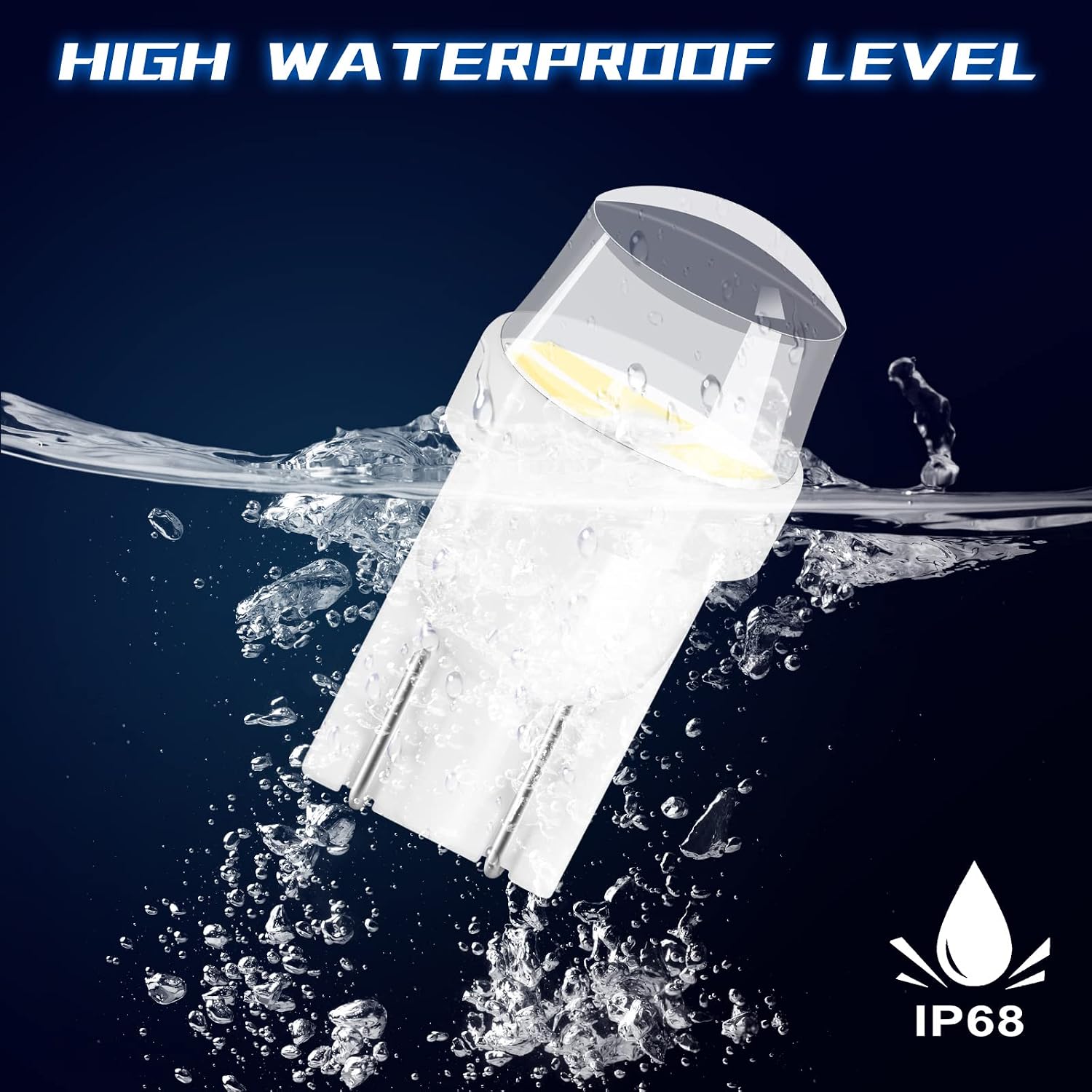 Muening 194 LED Bulbs Extremely Super Bright 3SMD 2835 Chipsets T10 168 2825 175 W5W LED Replacement Silica Gel Bulb for Car Door Courtesy License Plate Lights (Pack of 20)
