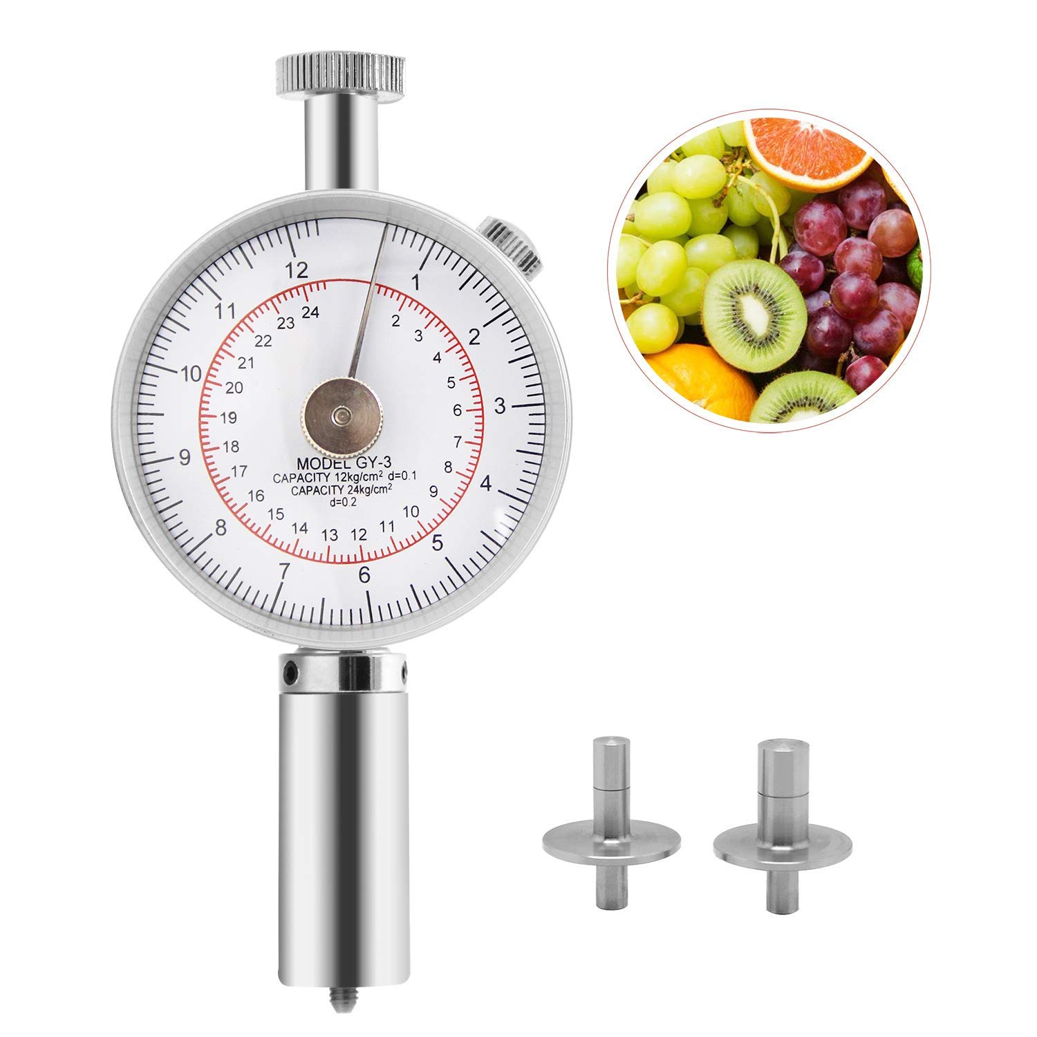 Genex Fruit Penetrometer Firmness Tester Hardness Tester (2 probes for soft as well as hard fruits)