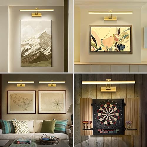 Miniatura 7 de FUNCHDAY Luz de imagen inalámbrica, 5000 mAh, funciona con pilas, con control remoto, luz artística con temporizador, marco de fotos de metal