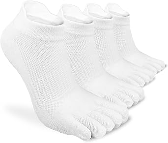 Toe Socks for Men and Women Athletic Running Five Finger Five Toe Socks with Premium Cotton LightWeight Size 6-14