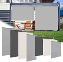 Tubiaz Senkrechtmarkise 100x240cm – Sonnen- & Sichtschutz Für Balkon, Terrasse & Garten, Grau