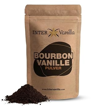 InterVanilla Bourbon vanilla powder 25 g vanilla ground from real bourbon vanilla. Vanilla powder from Madagascar without additives
