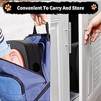 Vista 7 de Cuencos elevados para perros grandes, mascotas medianas, plegables, 2 cuencos elevados para comida para perros con soporte de 3 alturas ajustables